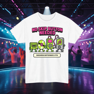 No Skip Button Needed - Adult Weekender Front and Back Personalised Unisex Heavy T-Shirt Replay - Adult Weekender